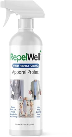 RepelWell Apparel Protect (12oz) Stain & Water Repellent Spray – Non-Toxic, Eco-Friendly, Pet-Safe Sprays for Clothing & More