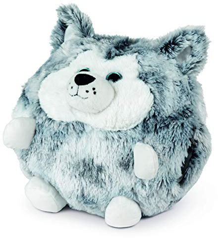COZY NOXXIEZ Plush Hand Warmer - Farm Animals - Childrens Cute Pillows, Fluffy Soft Plushies, Reusable Animal Cushion Presents for Girls, Boys, Babies (Husky)