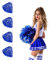 Markcur Cheerleading Pompons Cheerleader Pompoms Sport Prost Ball Tanz Verrücktes Pompoms Blau