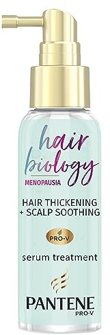 Pantene Menopause Hair Serum, Leave-In Thickening Hair Spray & Scalp Treatment, Anti Hair Loss, Densifies Thinning Hair, Vitamin B3 & White Tea, Hair Thickening Products For Women, Hair Biology, 100ml