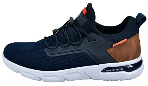 Bugatti Atmungsaktives Turnschuhe Leichtgewichts Mesh Obermaterial Laufschuhe Ultraleichte Sohle Sneaker Elastischen Schnürsystems, Dunkelblau, 42 EU
