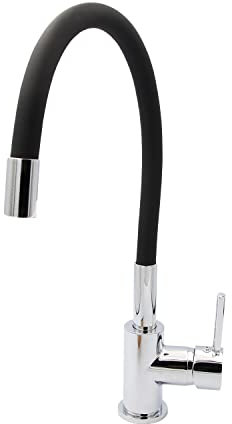 Küchenarmatur Einhebelmixer flexibel schwenkbar schwarz 360° Armatur