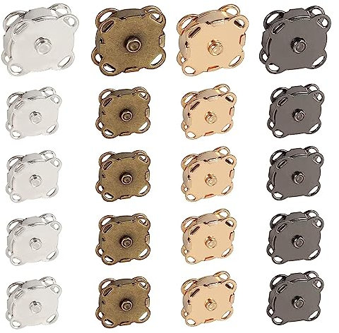 Magnetknöpfe,Magnetknöpfe für Kleidung,Magnetische Knöpfe 14mm,Magnetverschluss Nähen,Magnet Druckknopf Metall Magnetknopf Tasche,für DIY Stricken,Basteln,Geldbörsen,Tasche Mäntel Jacken,20 Stücke