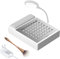 FREEUP Aspirateur professionnel pour ongles avec filtre et lampe - Aspiration silencieuse - Pour salon de manucure et maison - Blanc