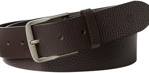 Calvin Klein Jeans Cinturones planos clásicos LV04G7022G de 35 mm para hombre, color marrón (Delicioso/plata antigua), 110, Marrón (Delicioso/Plata antigua), 110 cm
