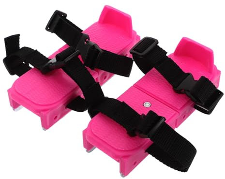 POPETPOP 1 Paar -Skating-Schuhe Mädchen Schlittschuhe Ski-Skates Verstellbarer Überzug für Skateschuhe Schneeschuh Schuh-Skates Schnee-Skates Skischuhe metallische Teile Rosa