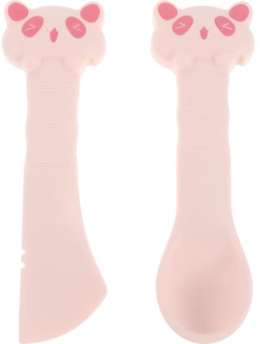 Veemoon Lot de 2 cuillères pour couvercles de boîtes de Nourriture pour Chats et Chiens - Ouvre-couvercles Mignons en Silicone pour Animaux - Petites spatules et cuillères pour mélanger Les