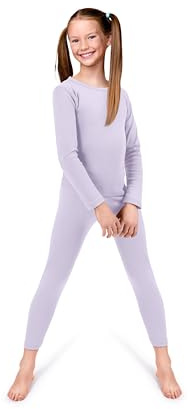 Rocky Thermal Underwear Kids Girls Thermal Underwear Set Long Johns kid Thermals Kid Base Layer kids thermals top bottom set, Lavender, X-Large, Standard-185 GSM, THERMALS SET