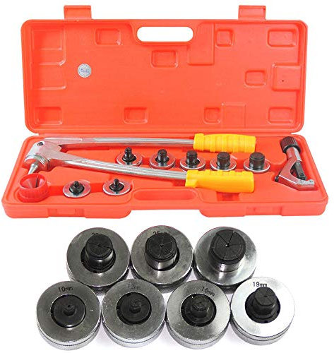 Rohrexpander Aufweitzange Rohraufweiter Set mit Rohrabschneider inkl. 7 Aufweitköpfe Rohraufweiter Aufweitzange Rohrexpander Rohrausweiter Sanitär