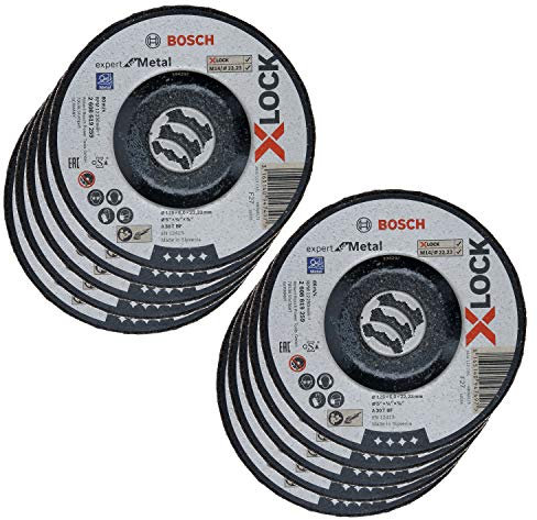 10x Bosch Schruppscheibe X-LOCK gekröpft Expert for Metal A 30 TBF 125x22,23x6mm