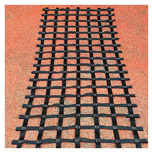 DREAMOSA Cargo Net Climbing,Climbing Cargo Net for Kids,Ninja Playground Ladder Swing Set Obstacle Course Webbing Jungle Gym Tree Fort Net Nets Netting Hammock,Safety Fence Protection,Black