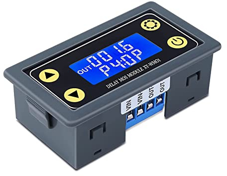 DONGKER Zeitrelais Verzögerungs Modul DC 6V-30V Zeitschaltuhr Relais mit Digital LCD Anzeige 10A Verzögerungsrelai 0,01s - 9999mins Delay Relay Timer Modul mit MOS Spannungsausgang EIN/Aus Steuerung