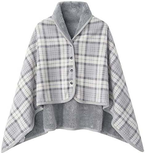 WINKEEY Poncho delle donne, mantello caldo invernale, maglia Cape Cardigan per le donne, Wrap Open Front Cape, coperta calda invernale, coperta in pile spessa