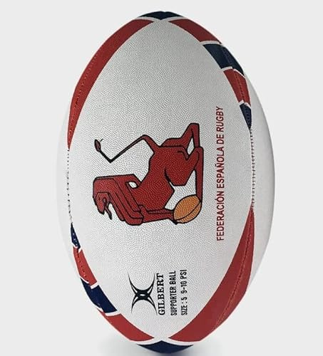 Balon Rugby España Gilbert Supporter, Unisex, Talla 5