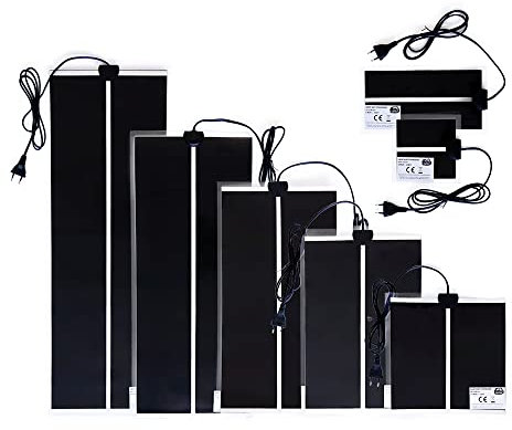 Terra Exotica Terrarium Heizmatte Standard - 5W, 7W, 14W, 20W, 28W, 35W, 45W - Wärmematte fü Terrarien (45 Watt - 80 x 28 cm)