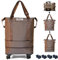 ELDA Faltbare Reisetasche zum Rollen für Männer und Frauen, Handgepäck, erweiterbares Gepäck mit abnehmbarem Rad, Trolleyhülle für Wochenende, Kaffee, Large