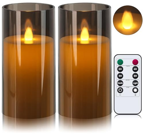 Ulanox LED Flammenlose Kerze mit Fernbedienung und Timer, 2er-Set elektrische kerzen deko
