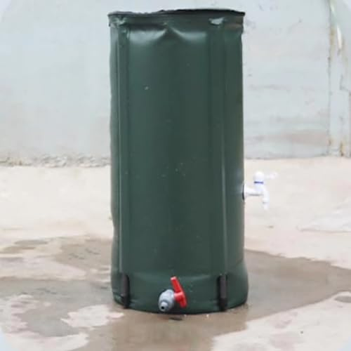 Water Butts With Stand And Tap, Portable Rain Barrel With Faucet For Outdoor, Rain Water Collectors Storage Container