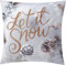 Estella Kissenbezug Let it Snow Silber Größe 50x50 cm