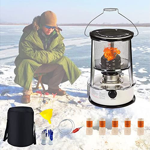 BomDog Estufa de Queroseno de Interior, Calentador de Queroseno sin Electricidad, Estufa Portátil de Petróleo/6L-White