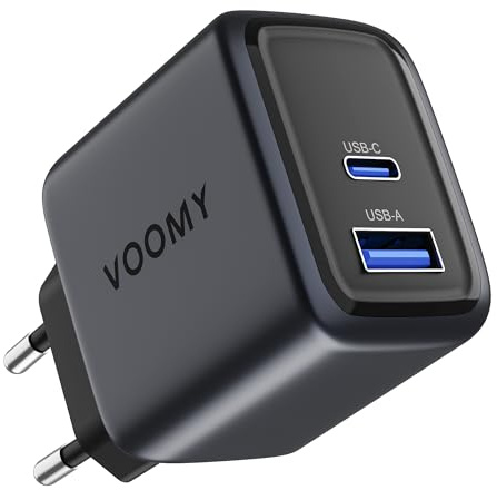 Voomy Caricatore USB C 35W 2 Porte, Alimentatore Caricatore Rapido PD per Tablet e Smartphone (35, Vatios)