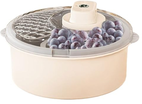 Fuuxtci Centrifugadora De Lechuga - Secador Giratorio Para Cocina | De Frutas - para Bayas, Productos, Alimentos, Lechuga, Ensalada, Fresa, Preparación de Comidas