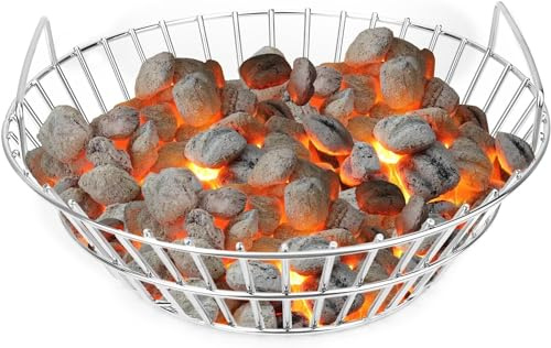 onlyfire Stainless Steel Charcoal Ash Basket, Fits Large BGE, Kamado Joe Classic, Vision Classic B, Vision Pro S-Series & Similar Kamado Grills