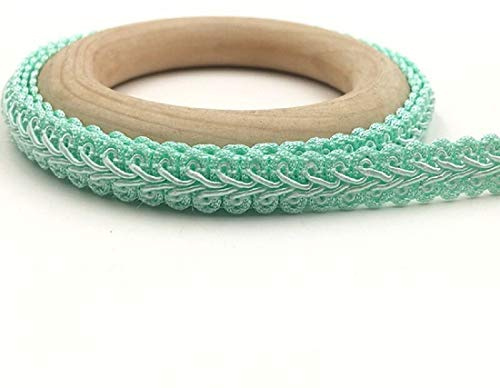Yalulu 25 Meter Embroidery Braid Twist Fabric Cord Lace Trim Sewing Trimming Edge Craft Decorative Ribbon (Green)