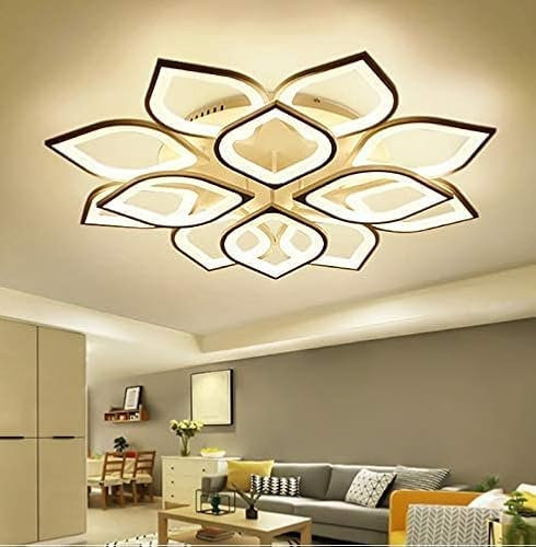 Deckenleuchte LED Dimmbar Deckenlampe Mit Fernbedienung Moderne Wohnzimmerlampe Metall Acryl Schlafzimmer Küche Und Büro Kronleuchter Kinderzimmerlampe Dekorative Innenbeleuchtung,A,110CM(110W) …