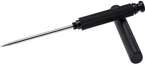 Edelstahl-Eispickel mit Sicherheitsabdeckung, Pick-Werkzeug zum Brechen von Eis, rutschfester rutschfester rutschfester Griff für einfaches Greifen (schwarz)