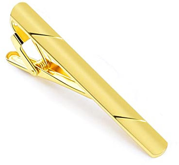 14K Gold vergoldet Krawattenklammer Quadrat Kanten Krawattennadel geeignet für Business Man Hochzeit Geschenk