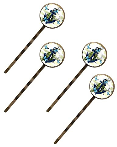 Nautiskt ankare blommig fjäril rand hårnål gåvor för kvinnor flickor dotter flickvän, gåvor för kvinnor flickor dekorativt fest bröllop
