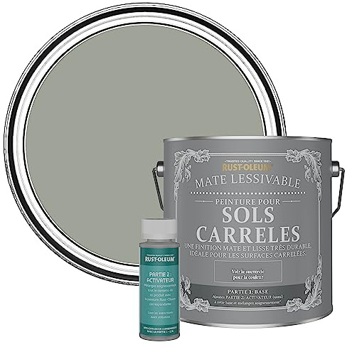 Rust-Oleum Green Washable Matt Floor Tile Paint - Tea Leaf 2.5L