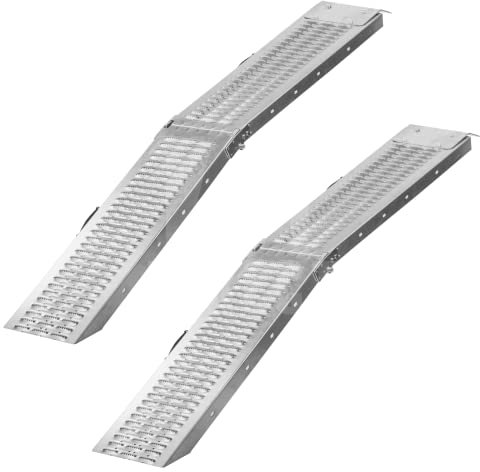 KCT Twin Pack Vehicle Ramp Heavy Duty Vehicle Loading Ramp 400kg Capacity Folding Motorcycle Bike Access Scooter Lawn Mower Car Truck Trailer (2 x 200kg)