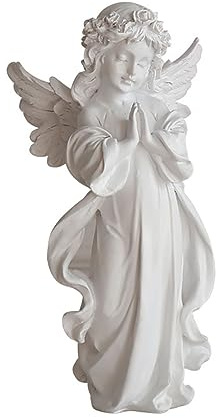 Ulalaza Scultura di angelo Colonne decorative romane greca Figura in resina Scultura Artigianato Ornamento Figurine da collezione Decorazione soggiorno casa