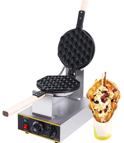 Bubble Waffle Maker NP-547 30st Hong Kong Eggettes Waffle Machine - 180° Roterande Non-stick Teflon Bakform - 0-300℃ Temperatur - 0-5min Tid Justerbar 220V 1400W CE-certifiering