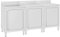 vidaXL Commercial Kitchen Sink Cabinet - Freestanding Stainless Steel 180x60x96 cm with Drainboard Top, Storage Space & Adjustable Feet