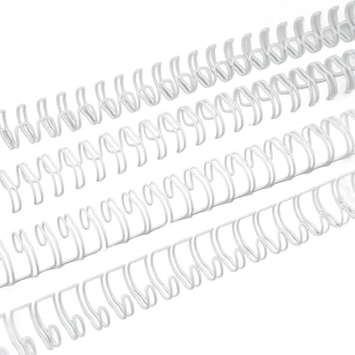 100 St Dubbelslinga Trådbindningsrygg, 60 Ark Kapacitet 3:1 Pitch 34 Loop 9,5 Mm Diameter Set Kit För A4-papper(white)