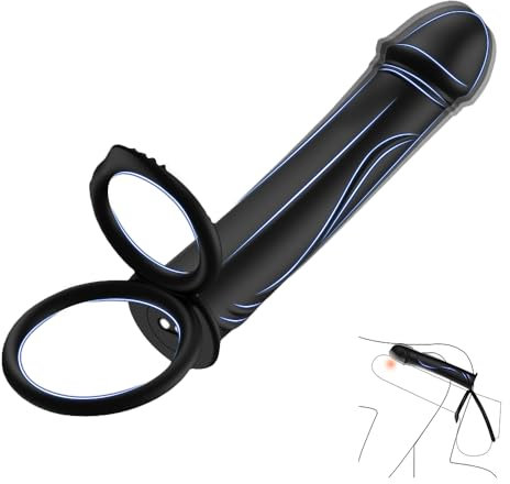 YEVIOR Penisring Vibrator Sex Spielzeug für Paare,Erotik für Sie Penis Hoden mit 10 Vibrationsmodi,Paarvibrator Extrem Sex Toys Doppelte Penetration Sexuelle Erlebnis Nachahmen,Wasserdicht