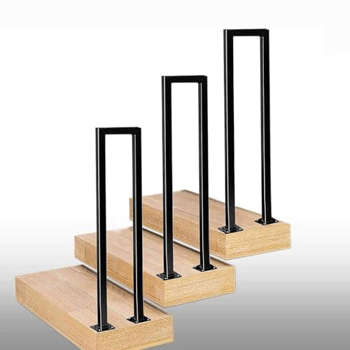 U-Shaped Stair Handrail, Safety Non-Slip Hand Railing, Wrought Iron Transitional Handrail, Side Mounted Stairs Railings Indoor Outdoor for Garden Loft Villa Office(Size:3.28ft/100cm)