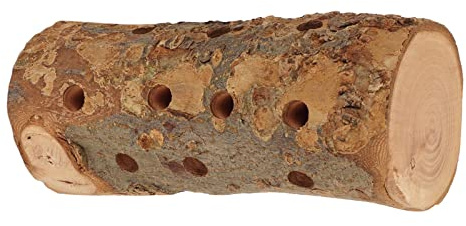 SUNGOOYUE Leksaker Fågelbur Abborre Trä Stativ Käpp Log Tuggleksak S Multifunktionell Tandvård Stående Käpp för Hamstrar Kaniner och Fåglar i Bur (Stor 11,5 cm / 4,5 tum)