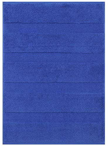 Betz Badvorleger Badematte Badteppich Duschvorleger Frottee Deluxe Größe 50x70 cm Qualität 680 g/m² 100% Baumwolle Farbe blau