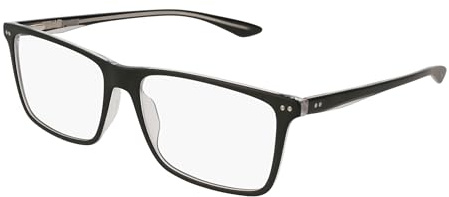 Puma INTNL PU0130O-007 58 unisex ACET optisk ram, dubbelskiktad matta svart/glänsande kristall, Bilayer matta svart/glänsande kristall, 58
