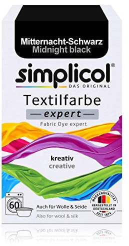 simplicol Textilfarbe Expert für Kreatives, Einfaches, Mitternacht-Schwarz 1718 Waschmaschine Oder manuelles Färben