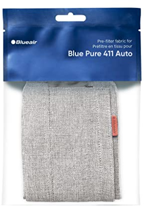 BLUEAIR Blue Pure 411 Auto Light Gray Pre-filter, Washable Fabric Traps Pollen, Pet Hair & Dust, Winter Reed