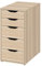 IKEA Alex Schubladeneinheit, 36 x 70 cm, weiß gebeizt/Eichenoptik