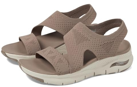Skechers Cali, Sandalia Mujer,Tejido Moca, 42 EU