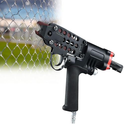 vanenferse Pistola Sparachiodi Pneumatica di Tipo C, Pistola Sparachiodi Pneumatica Portatile, Manutenzione di Saldatura Manuale per Recinzione con Gabbia Metallica E Progetti Fai