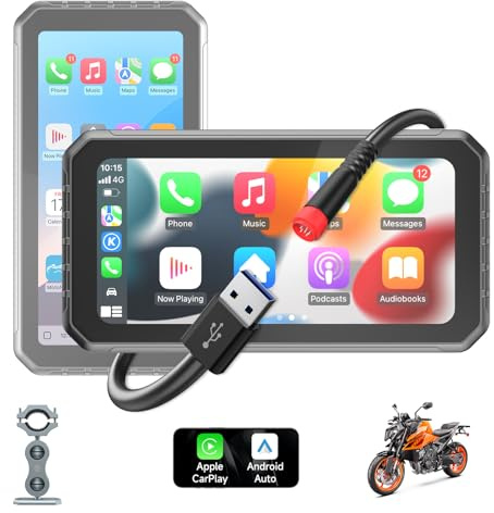 Spedal CL872 6.25 Motorcycle CarPlay ＆ Android Auto Screen, Full Body Waterproof, GPS Navigation for Motorbike, Bluetooth, Siri/G00gle Assistant