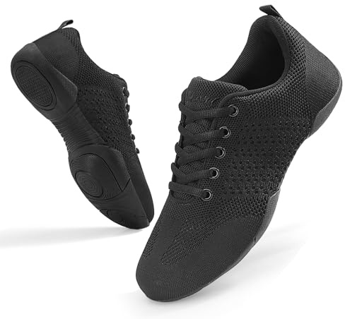OITLSR Girls Cheer Shoes Black Youth Cheerleading Shoes Dance Athletic Training Breathable Dancing Lightweight Competition Comfortable Sport Sneakers Big Kid Size 6.5 Black 38